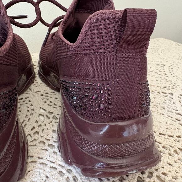 TORRID Women's 10WW Burgundy Chunky Active Sneaker Lace Up Jewels NWOT Active - Picture 9 of 13